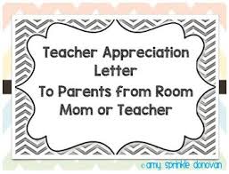 Appreciation letter to teacher from parents. Teacher Appreciation Parent Letter Worksheets Teaching Resources Tpt