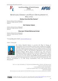 State utility tnb is a key player in the formulation of energy policy, as well as the deployment of solar and. Pdf Renewable Energy And Policy Development In Malaysia