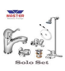 Margalla series 8 pieces complete bath set consist of: Master Solo Set With Wall Shower Build Durable