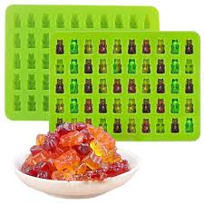 2 PCS 50 Holes Small Bear Chocolate Tray Silicone Mold Cookie Mold Candy  Mold, Random Color