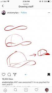 How To Draw A Capped Hat Arttipsclothes Drawing Tutorial Drawings Cap Drawing