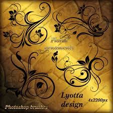 This tool can help create textile designs, wrapping papers, and backgrounds in other graphic projects. Photoshop Brushes Floral Ornament By Lyotta On Deviantart