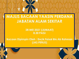 Jawatan kosong terkini jabatan alam sekitar (jas). Majlis Bacaan Yaasin Perdana 28 Jabatan Alam Sekitar Facebook