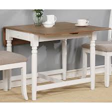 Use as an island for smaller. Hayley Rectangular Dining Table With Drop Leaf Pale Ale And White Walmart Com Walmart Com