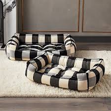 Black And White Plaid Dog Bed Black And White Sleeper Lounge Dog Beds Dog Lounge Bed Dog Bed Dog Bed Large