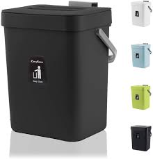 Simplehuman under sink trash cans. Black Karyhome Kitchen Compost Bin For Counter Top Hanging Small Trash Can With Lid Under Sink For Kitchen Bathroom Mountable Compost Bucket Home Kitchen Waste Recycling Cate Org