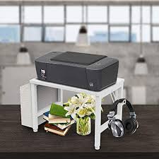 Maybe you would like to learn more about one of these? Vedecasa Modern White Wooden Desktop Printer Stand Shelf With Storage Bag And Metal Hook For Home Office Desk Book Shelf Organizer Multi Purpose Under Desk Printer Shelf With Adjustable Anti Skid Pads