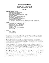 Clery Act Committee minutes 3/26/2015