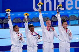 The united states olympic committee (usoc) is the national olympic committee for the united states. Us Women Win Olympics Gymnastics Silver After Biles Medical Issue