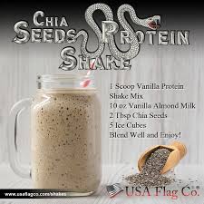 Chia Seeds Protein Shake Recipe Protein Shakes Protein Shake Recipes Chia Seeds Protein