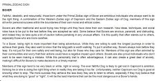 Primal Astrology My Animal Sign The Boxer Capricorn Dog