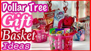 Give your valentine something sweet! Dollar Tree Gift Basket Ideas For Kids Adults Youtube