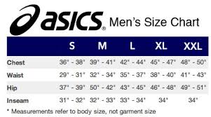 Asics Mens Size Chart Asics