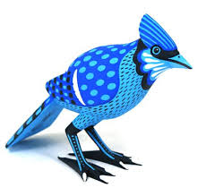 Oaxacan Wood Carvings Gallery Luis Pablo Blue Jay Mexican Folk Art Mexican Art Indigenous Art