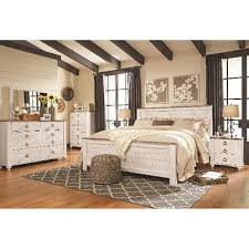 Shop this collection (10) leeroy ivory queen bed with nightstand. Ashley Furniture Willowton Willowton Queen Bedroom Set From Brandsmart Usa Accuweather Shop