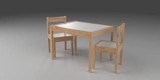 Das einrichten der eigenen vier wände ist eine unternehmung, die durchaus auch mal etwas aufwendiger werden kann sweet home 3d download: Ikea Latt Children S Table With 2 Chairs Resources Free 3d Models For Blender Sweethome3d And Others