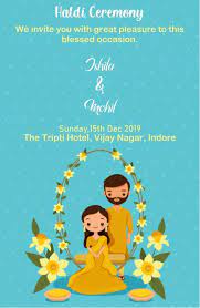 .so come and join us for the haldi ceremony of. Haldi Ceremony Card By Invitation Panda Hindu Wedding Invitation Cards Hindu Wedding Invitations Invitations