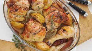 Baked Chicken With Apple Slices Recipe Quericavida Com