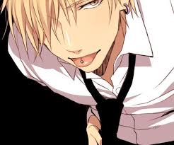 Anime Boy Blonde Hair W Tongue Piercing Anime Cute Anime Boy Cute Anime Guys