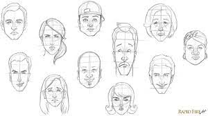Drawing the outline</h3 the first step is to draw the bite for the outline. Learn How To Draw A Face In 8 Easy Steps Beginners Rapidfireart