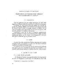 Qui est voisin, qui est près de quelqu'un, de quelque chose. Traduction Automatique En Utilisant A Une Grammaire En Chaine Acl Anthology