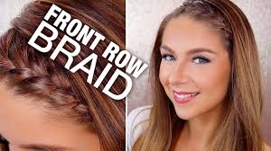 Take two front braids on each side of your head and apply loc cuffs about halfway down each of them. Front Row Braid Hair Tutorial Youtube