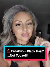 When the breakup makes you want to go from blonde ➝ black overnight… but  your stylist says NOPE. 💔😂 Sometimes it’s not the hair, it’s the healing.  You will most likely what you blonde hair right back ...