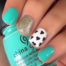 80 Nail Designs For Short Nails Stayglam Turquoise Nail Designs Turquoise Nails Short Nail Designs