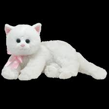 Black And White Cat Ty Beanie Baby Crystal The White Cat Stuffed Animal 14 Ty Classic Stuffed Animal Cat Cat Beanie White Cat
