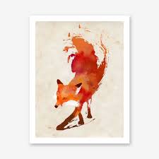 Vulpes Vulpes Art Print In 2020 Watercolor Fox Fox Art Art