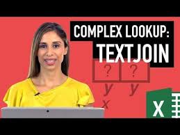 Textjoin Formula In Excel Solve Complex Lookup Problems With Textjoin Youtube In 2020 Excel Solving Online Student