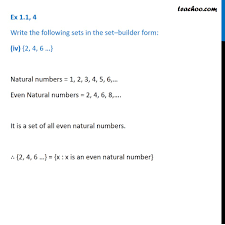1 full pdf related to this paper. Ex 1 1 4 Write In Set Builder Form I 3 6 9 12