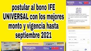 El ministerio de vivienda y urbanismo informó este viernes en sus redes sociales que las personas que busquen postular al fondo solidario de elección de vivienda podrán hacerlo de manera 100% online y sin necesidad de contar con su clave única del registro civil. Postular Al Bono Ife Universal Con Los Mejores Monto Y Vigencia Hasta Septiembre 2021 Youtube