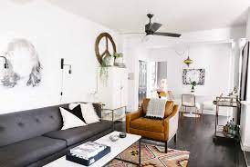 Amy S 600 Square Feet Of Eclectic And Modern Charm Havenly Small Space Living Room Small Studio Apartments Small Space Design