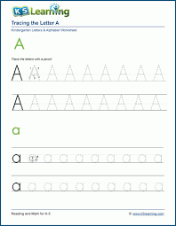 Students work on letter formation, letter recognition, handwriting, beginning letter sounds and even download a complete set of alphabet handwriting worksheets! Kindergarten Tracing Letters Worksheets K5 Learning