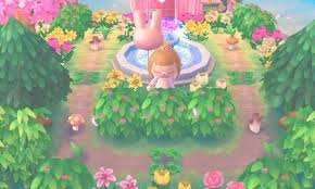 Ext Green And Pink Fountain Animal Crossing 3ds Animal Crossing New Leaf