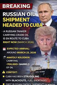 Trump says he has 'no problem' with Russian oil tanker bringing relief to  Cuba