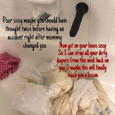 Trina explains how diapered online helped her turn her diapered husband into an obedient sissy slave, giving him the diaper punishment he deserves. Pin On Sissy Baby Captions