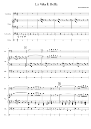 Жизнь прекрасна la vita è bella год 1997 страна италия слоган «an unforgettable fable that proves love, family and imagination conquer all» режиссер роберто бениньи сценарий винченцо черами, роберто бениньи продюсер джанлуиджи браски, эльда ферри, марио котоне. La Vita E Bella Sheet Music For Piano Trombone Snare Drum Mixed Trio Musescore Com
