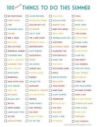 100 Things To Do With Kids Over The Summer Tomorrows Adventures Fun Summer Activities Summer Activities For Kids Summer Activities