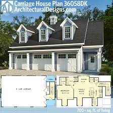 Explore 3 car, modern, two level & many garage apartment plans (sometimes called garage apartment house plans or carriage house plans) add value to a home and allow a homeowner to creatively. Plan 36058dk 3 Car Carriage House Plan With 3 Dormers In 2021 Carriage House Plans Apartment Plans Garage Apartment Plan