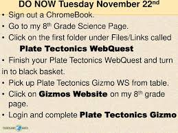 Sliding plates get the gizmo ready: Do Now Friday November 18th Ppt Download