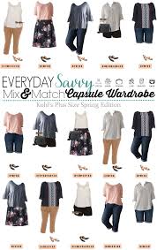 Mix Match Plus Size Spring Outfit Ideas From Kohls Plus Size Outfits Plus Size Capsule Wardrobe Plus Size Fashion