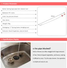 Another way of removing clogs is by cleaning the pipe itself. 24 4 Inch Spring Pipe Dredging Tools Drain Snake Drain Cleaner Sticks Clog Remover Cleaning Tools Household For Kitchen Sink Drain Cleaners Aliexpress