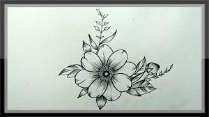 A beautiful flower drawing or flower doodle is a simple but effective way to make your bullet journal pages look amazing. Pencil Drawing How To Draw A Beautiful Flower Easy Youtube