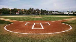 Empty baseball field with grass in park at sunny day. Background Baseball Field Art Animations Episode Forums