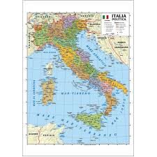 Sia a nord che a est la toscana è circondata dagli appennini. Carta Geografica Murale Italia 100x140 Bifacciale Fisica E Politica