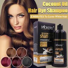 And there are tons of variables that should be considered when choosing how exactly to dye your hair black. Mokeru 500ml Hair Color Coconut Oil Essence Cover White Hair Dye Shampoo Ebay
