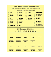 Free 7 Sample Morse Code Chart Templates In Pdf