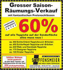 Klicken sie hier um mehr informationen zu dieser webseite zu erhalten. Teppich Raumungsverkauf Februar 2013 Steffensmeier Fur Wand Boden